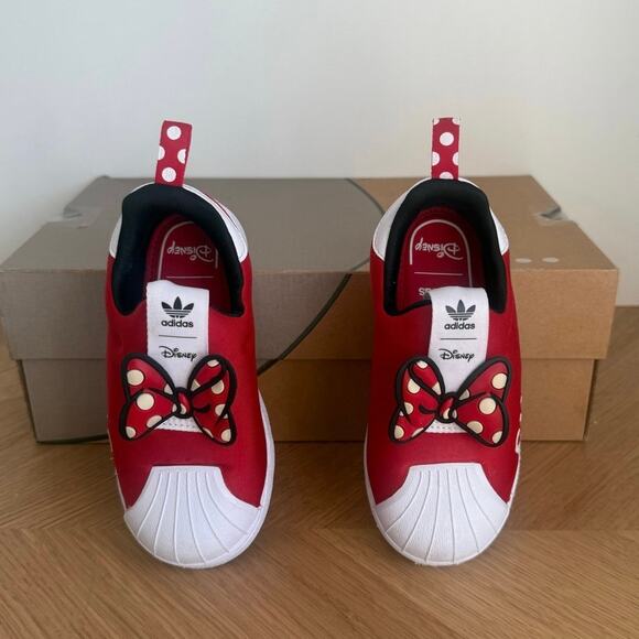 PS) adidas Disney x Superstar 360 Little Kid  RARE Adidas Superstar 360 Disney Minnie Mouse Toddler Sneakers- SZ 10 C